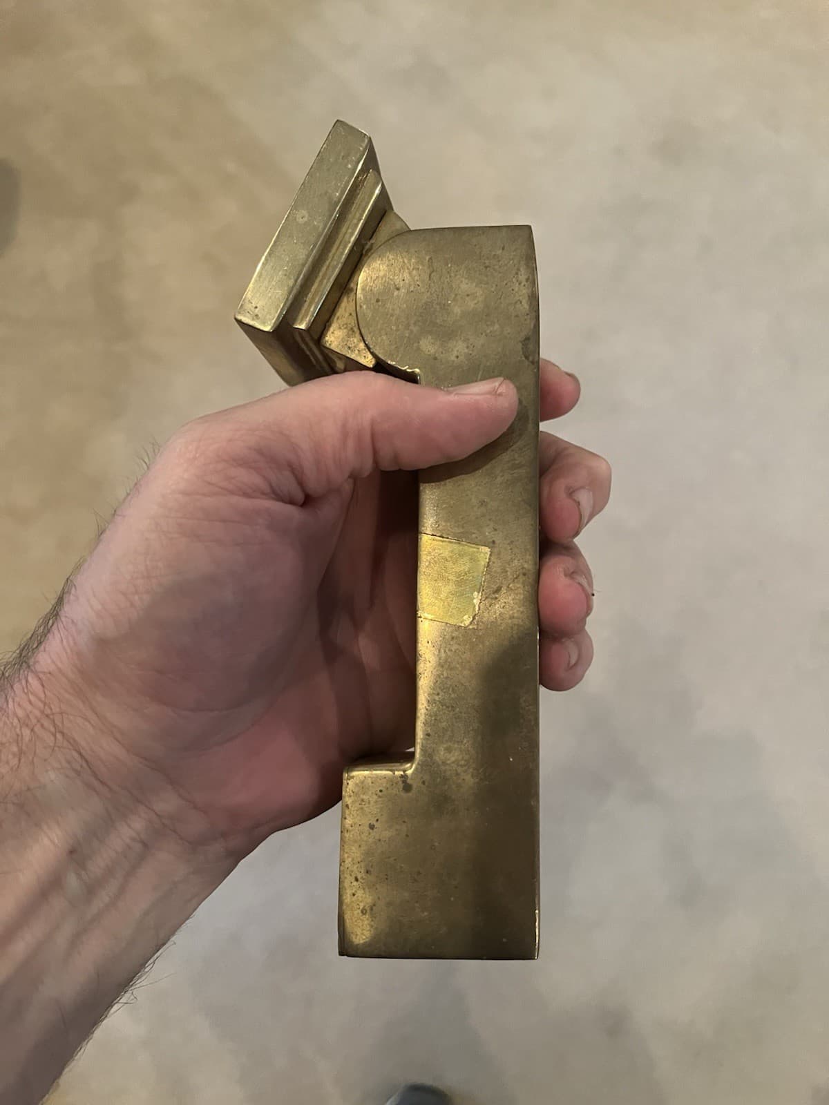 Vintage Heavy Solid Brass Heavy 6 1/2" Door Knocker 2