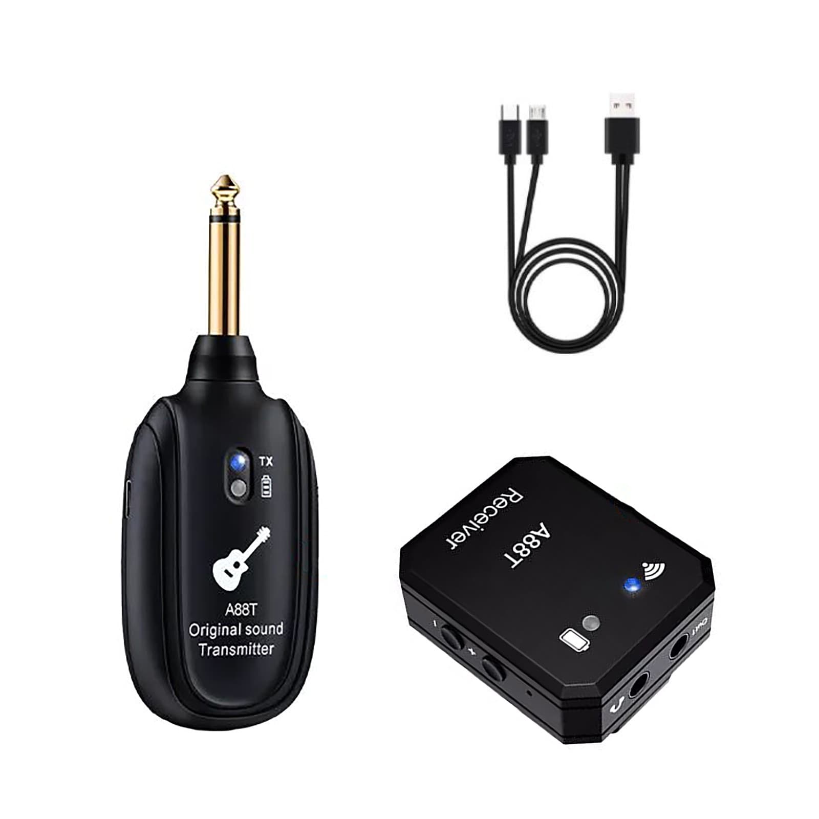 Black Professional Wireless 2.4GHz In-Ear Monitor System Transmitter Receiver 5