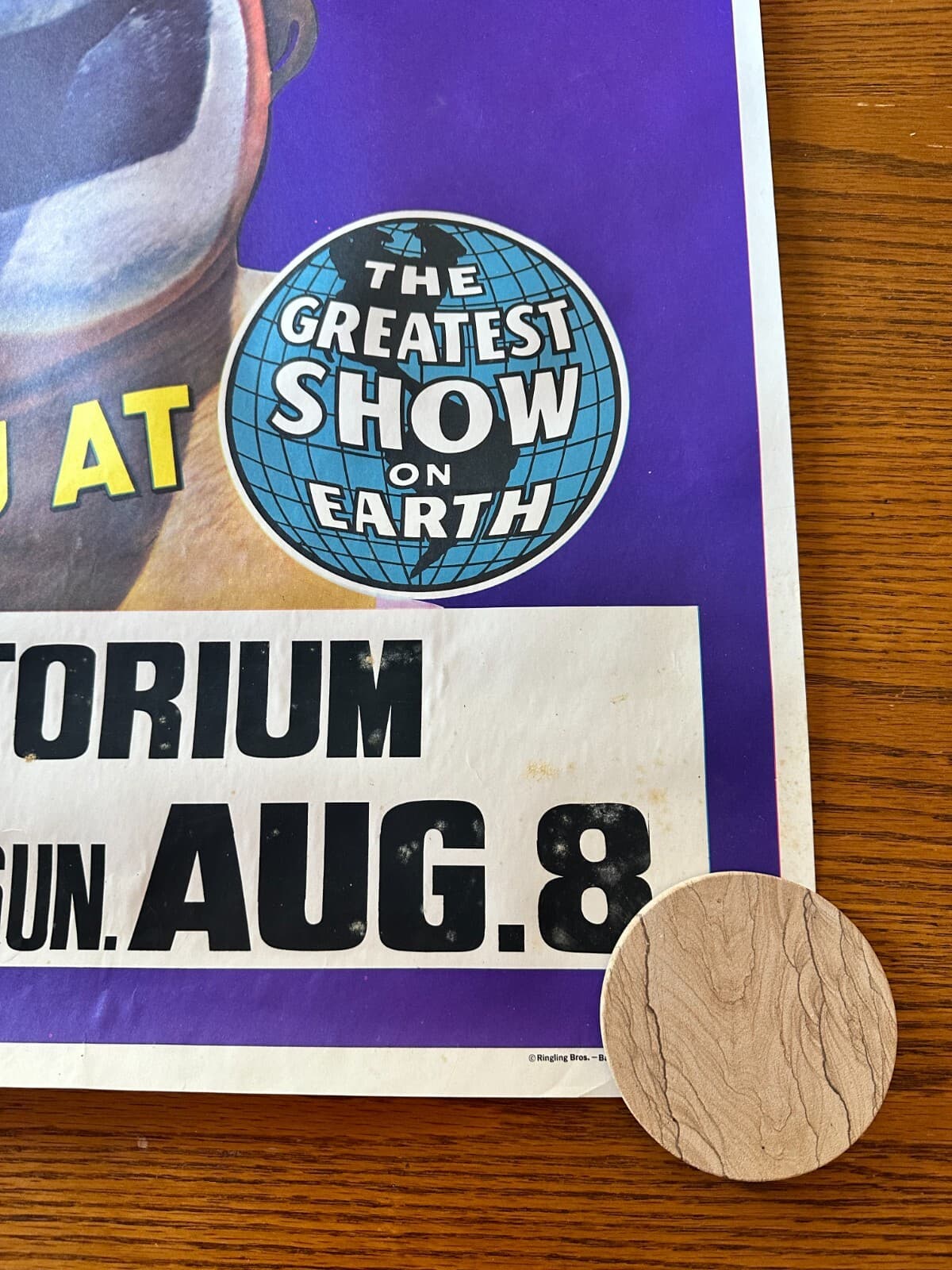 1969 Ringling Bros Barnum Bailey Circus Poster LARGE 42.5" x 27" ORIGINAL! 4