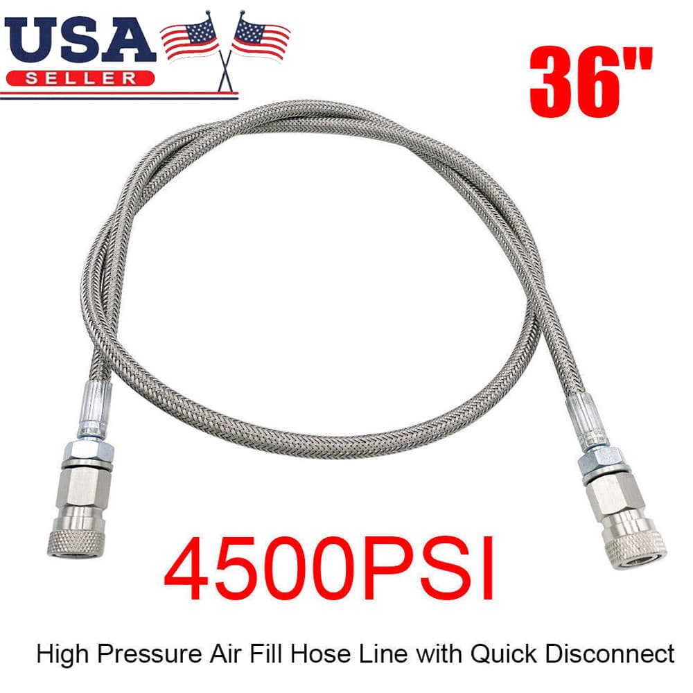 Paintball Tank Fill Whip Hose Extension Stainess Steel CO2 HPA Female 1PC 3