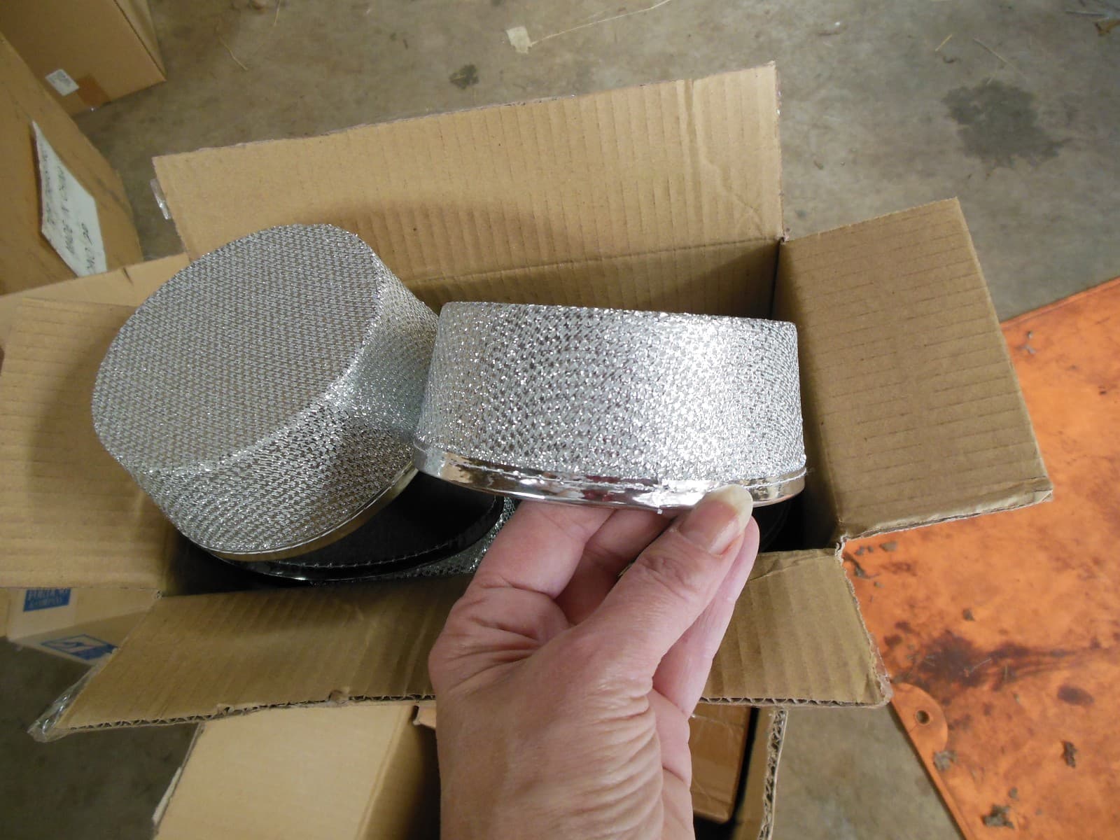 Lot of 6 Silver Lurex pillbox hats felt base Dance Theatrical Use Bellhop  3