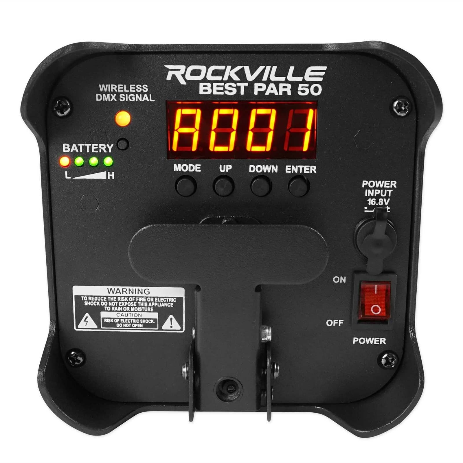 Rockville BEST PACK 50 (8) Black Battery Wash Lights+Wireless DMX+Charging Case 5