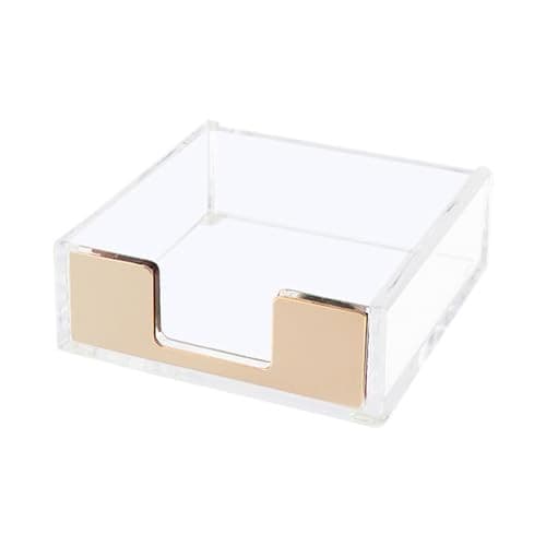  Gold Sticky Note Holder Clear Acrylic Post a Note Dispenser Cute Matt Gold 2