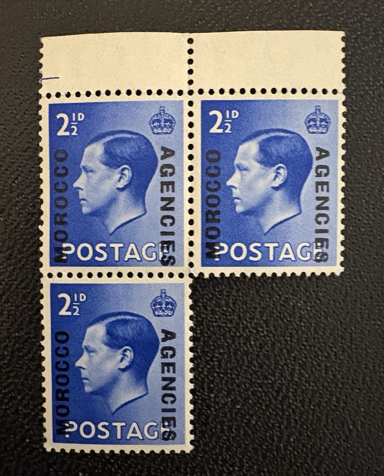 KEVIII Stamps 1936 Morocco / Tangiers Overprints Set Of 3 Full Set UM Mint 3