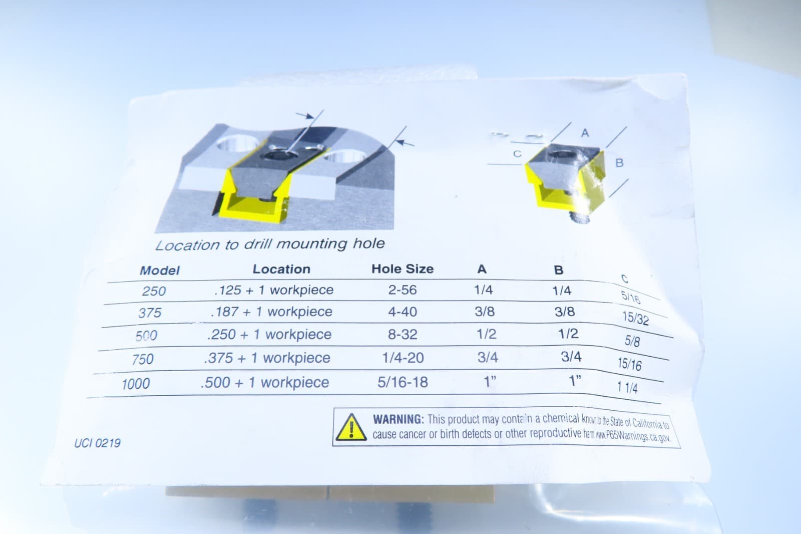LOT ( 4 PCS ) MITEE BITE 61000 UNIFORCE TABLE HOLD DOWN MILL FIXTURE CLAMPS 2