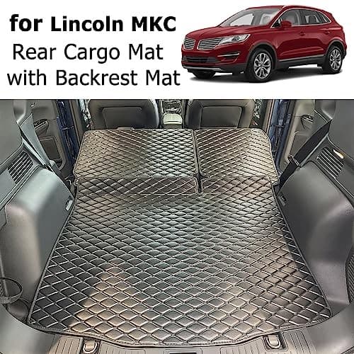 for 2015-2019 Lincoln MKC Trunk Mat and Rear Backrest Mat Cargo Liners All  5