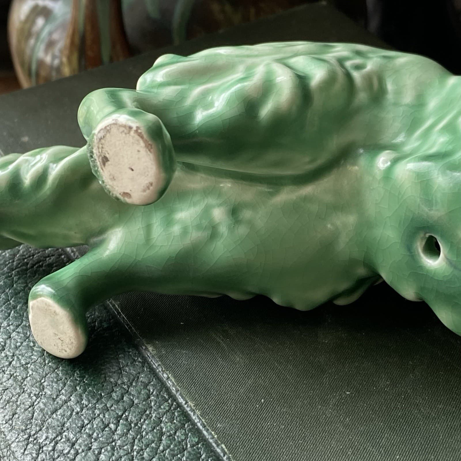 SylvaC Rough Collie Dog Green Figurine #1548 Vintage Excellent  5