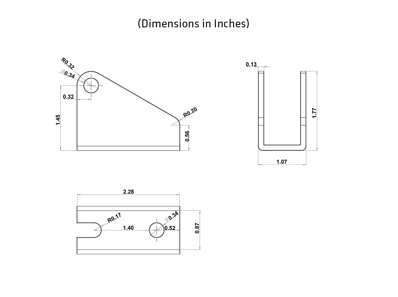 Linear Actuator - Mounting Bracket (1 pcs) 5