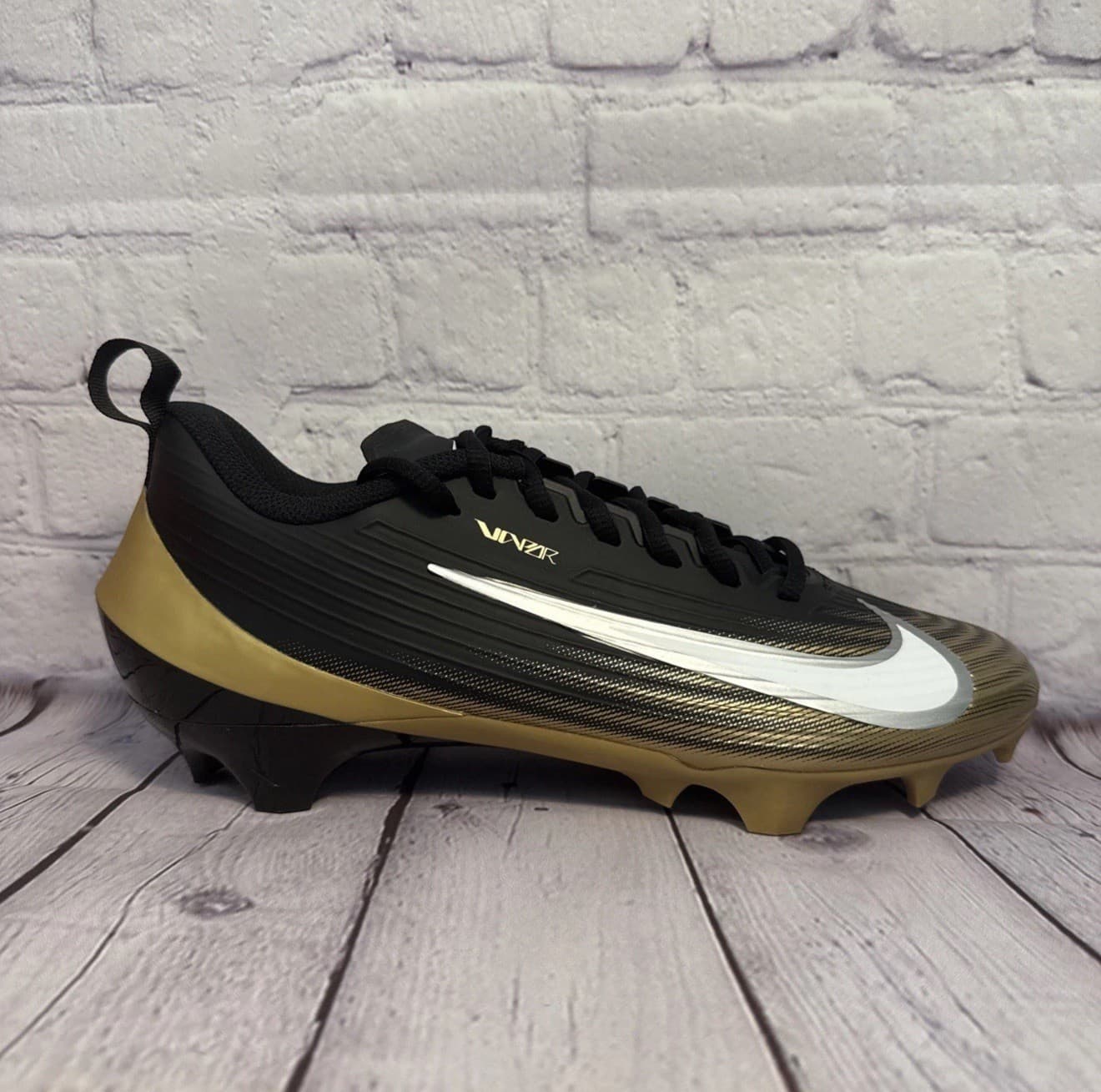 Nike Vapor Speed 3 Black Gold Football Cleats FB3303-003 Men’s Size 8.5 NEW 2