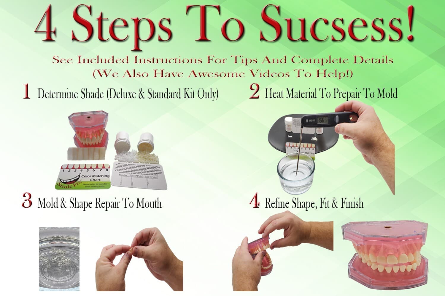 SmileFix Color Matching Deluxe Dental Repair Kit - Replace Missing or Broken ... 4