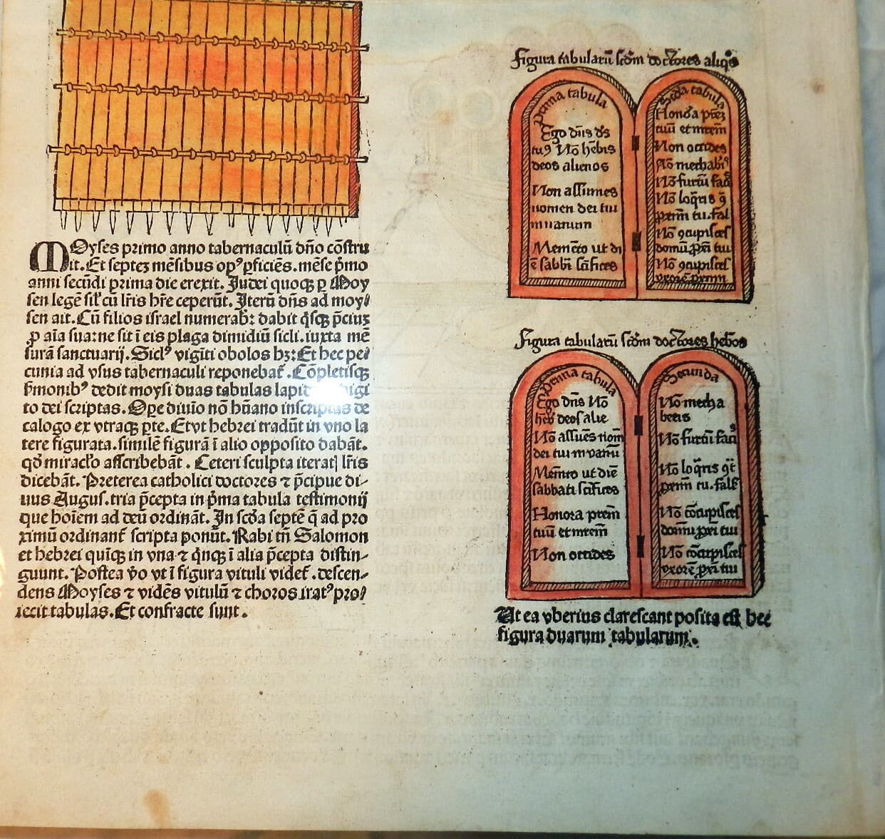 1493 Incunable leaf LIBER CHRONICARUM Tabernacle, Priestly Vestments Judaica 6