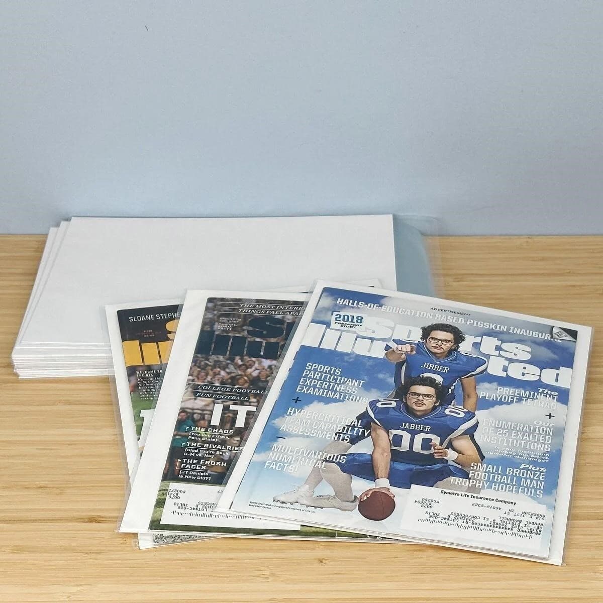 100 BCW Premade MAGAZINE Bags + Board Acid Free Long Term Storage 8 3/4 DC Black 3