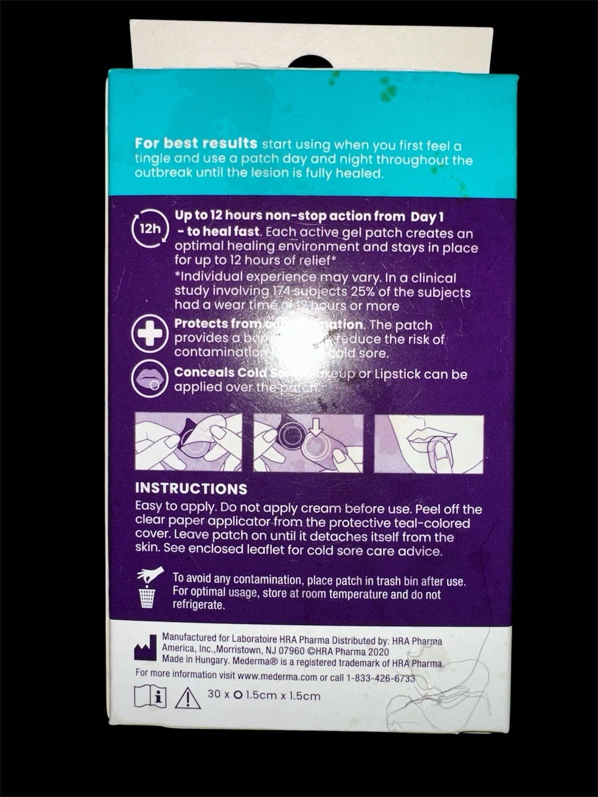 Mederma Cold Sore and Fever Blister Treatment Discreet Healing Patch, 30 Ct NIP 2