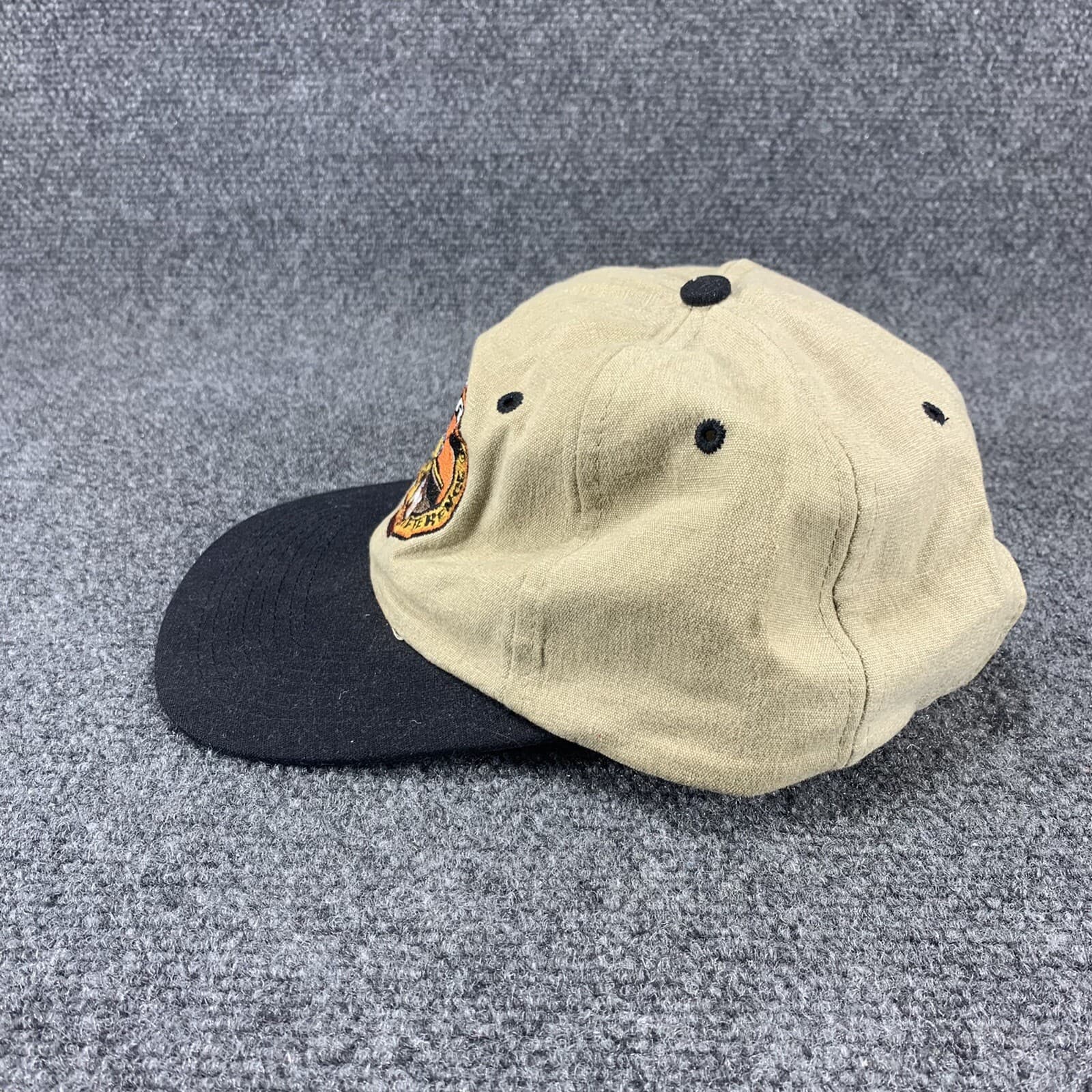 Vintage John Deere H Series Hat Cap Adjustable Trucker Baseball Black Tan Nissun 4