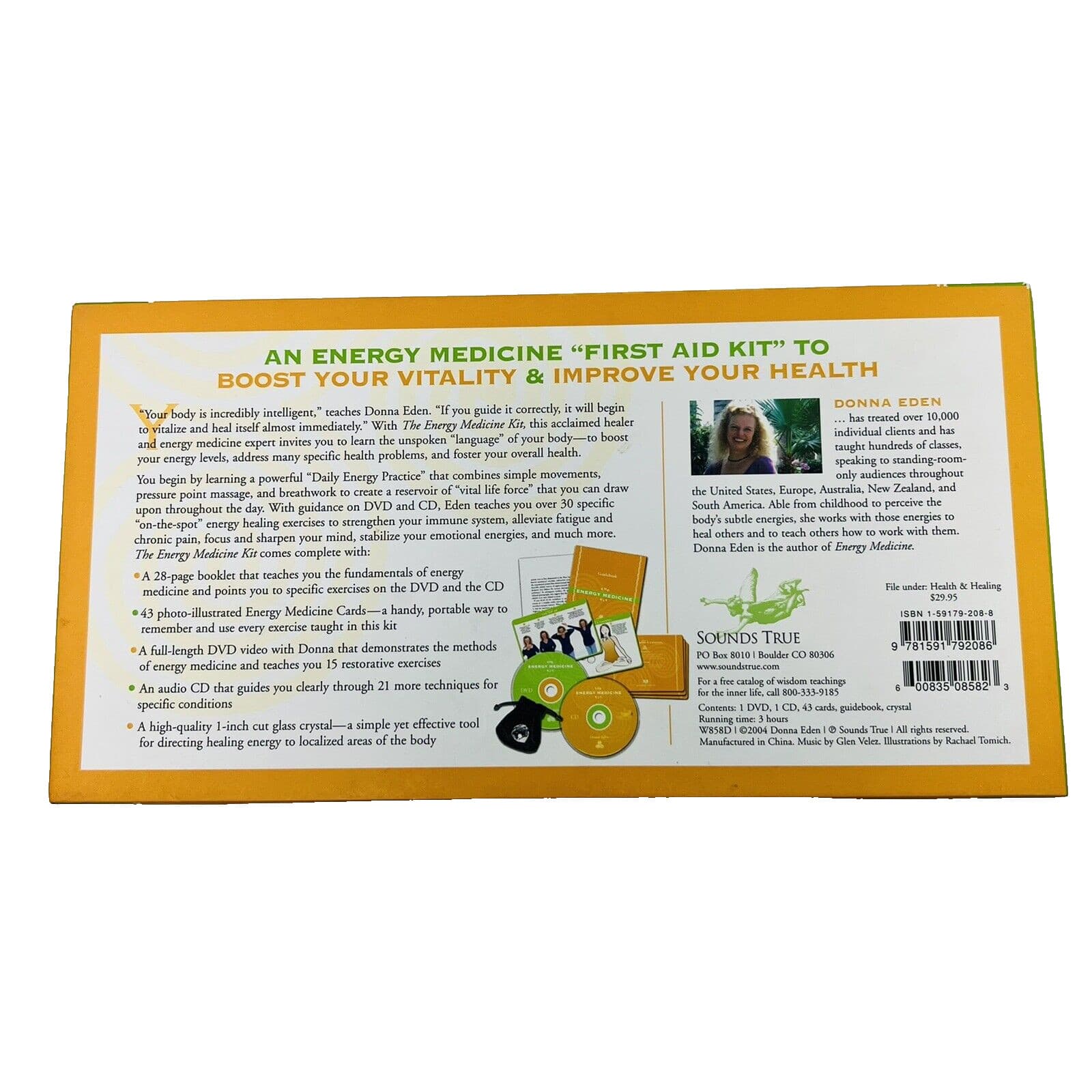 The Energy Medicine Kit by Donna Eden DVD CD Booklet Photo Cards Healing Crystal 2