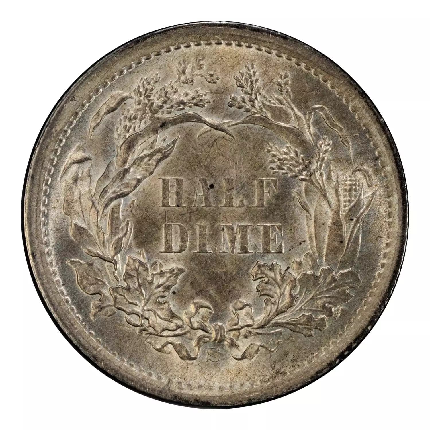1873-S Seated Liberty Half Dime PCGS MS-64 CAC 2