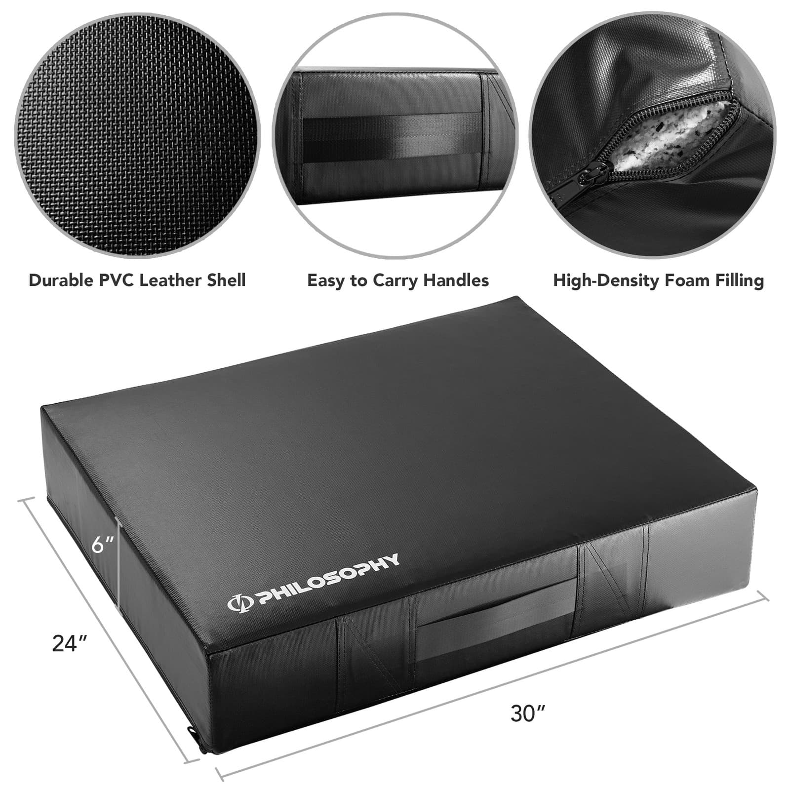 Weightlifting Crash Drop Pads 24" x 30" x 6" Thick - Set of 2 Silencer Drop Pads 4