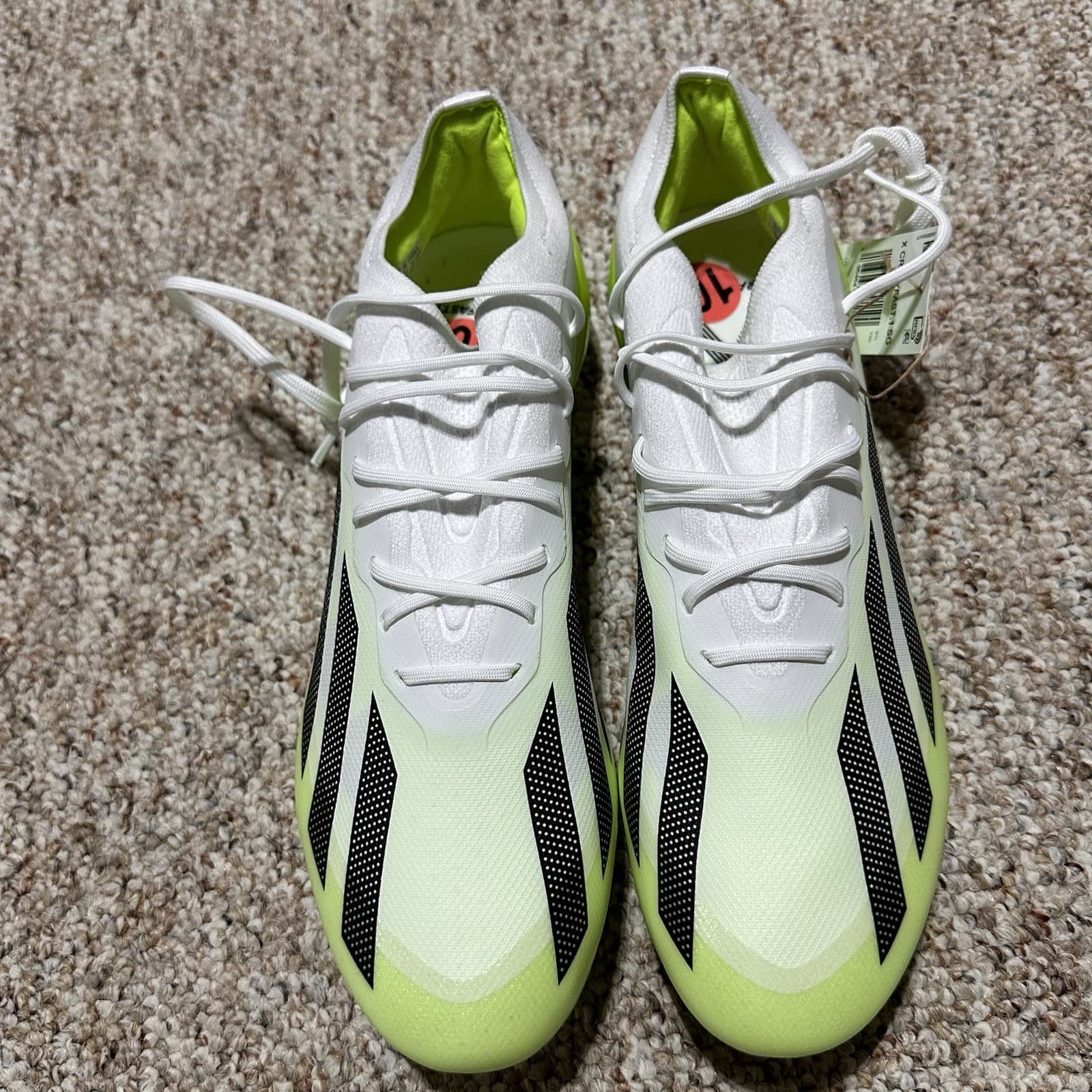 ADIDAS X CRAZYFAST.1 SG Soccer Cleats Mens 10 White Neon IE6626 New 5