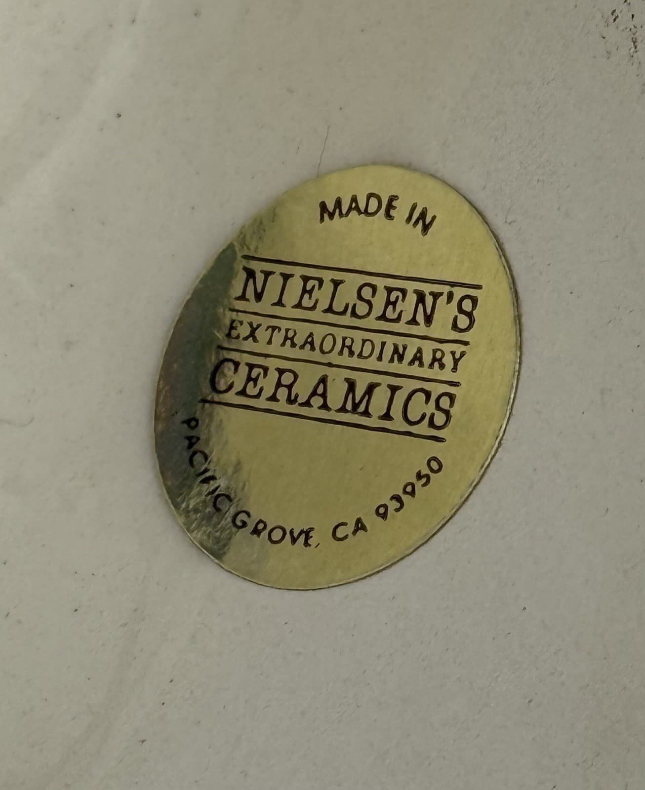 Nielsen's Extraordinary Ceramics Harlequin Face Mask Mardi Gras Clown 7” x 5” 4