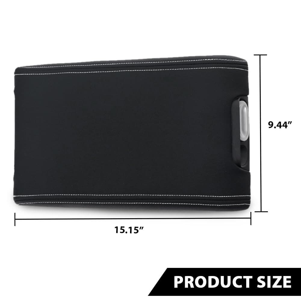 Black Center Console Armrest Lid Cover Covers Compatible with 2009-2014 Ford 4