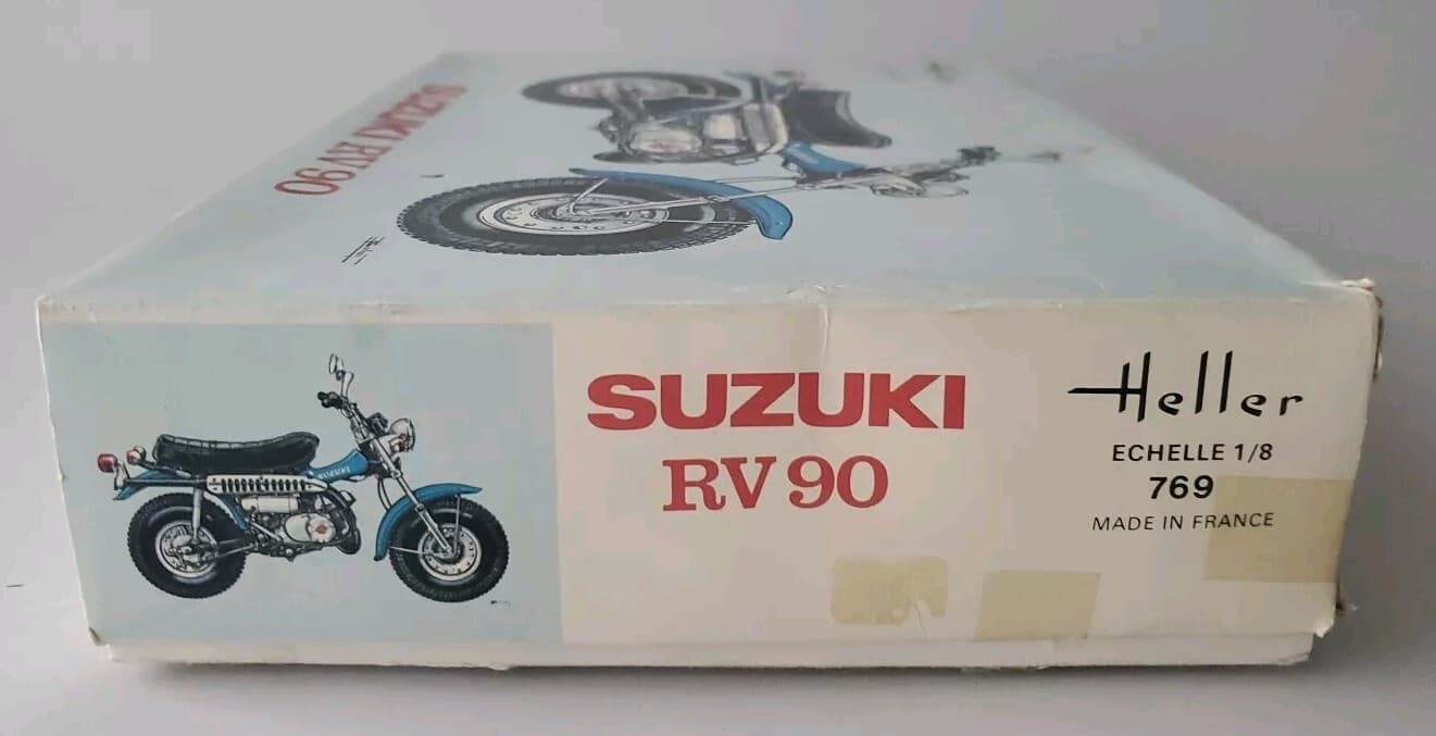 SUZUKI RV90 VAN VAN VINTAGE HELLER MOTORCYCLE 1/8 MODEL KIT RV 90 5