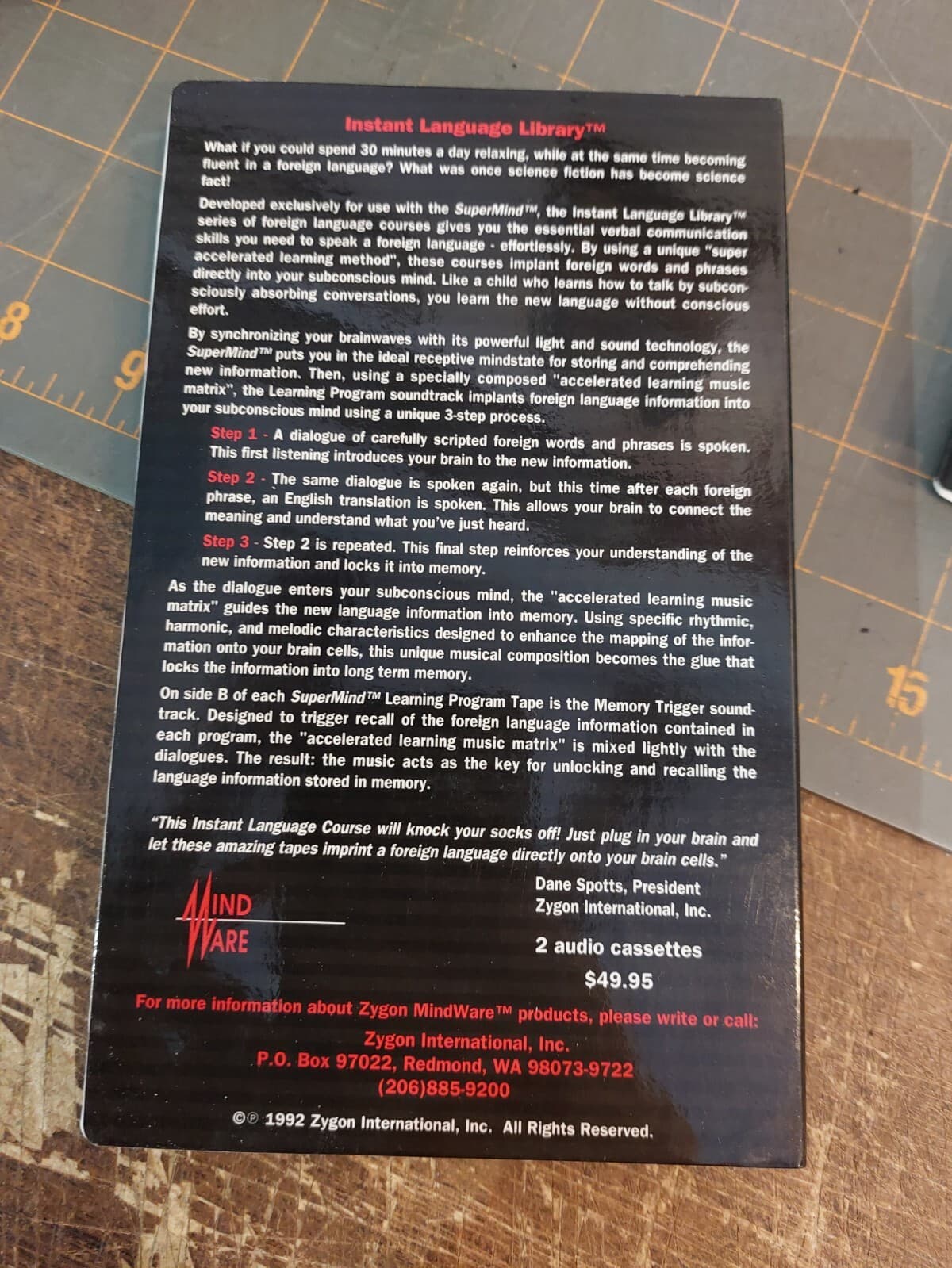 Zygon Superbrain Cassette Lot Language Instant Spanish Italian German + Bonus 4