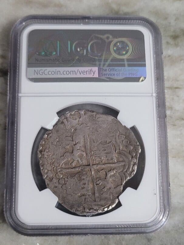 (1603-12) PHILIP III 8 REAL COB NGC VF30 COLONIAL ERA BOLIVIA P R Silver 2
