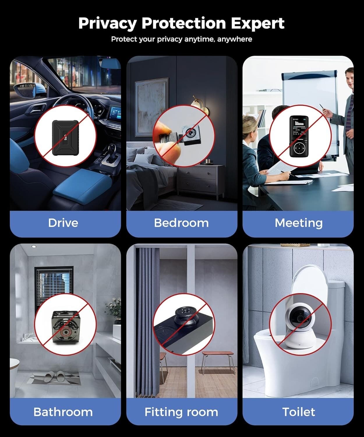 Hidden Camera Detector, Camera Detector, Anti Spy, GPS Tracker Detector, Portabl 5