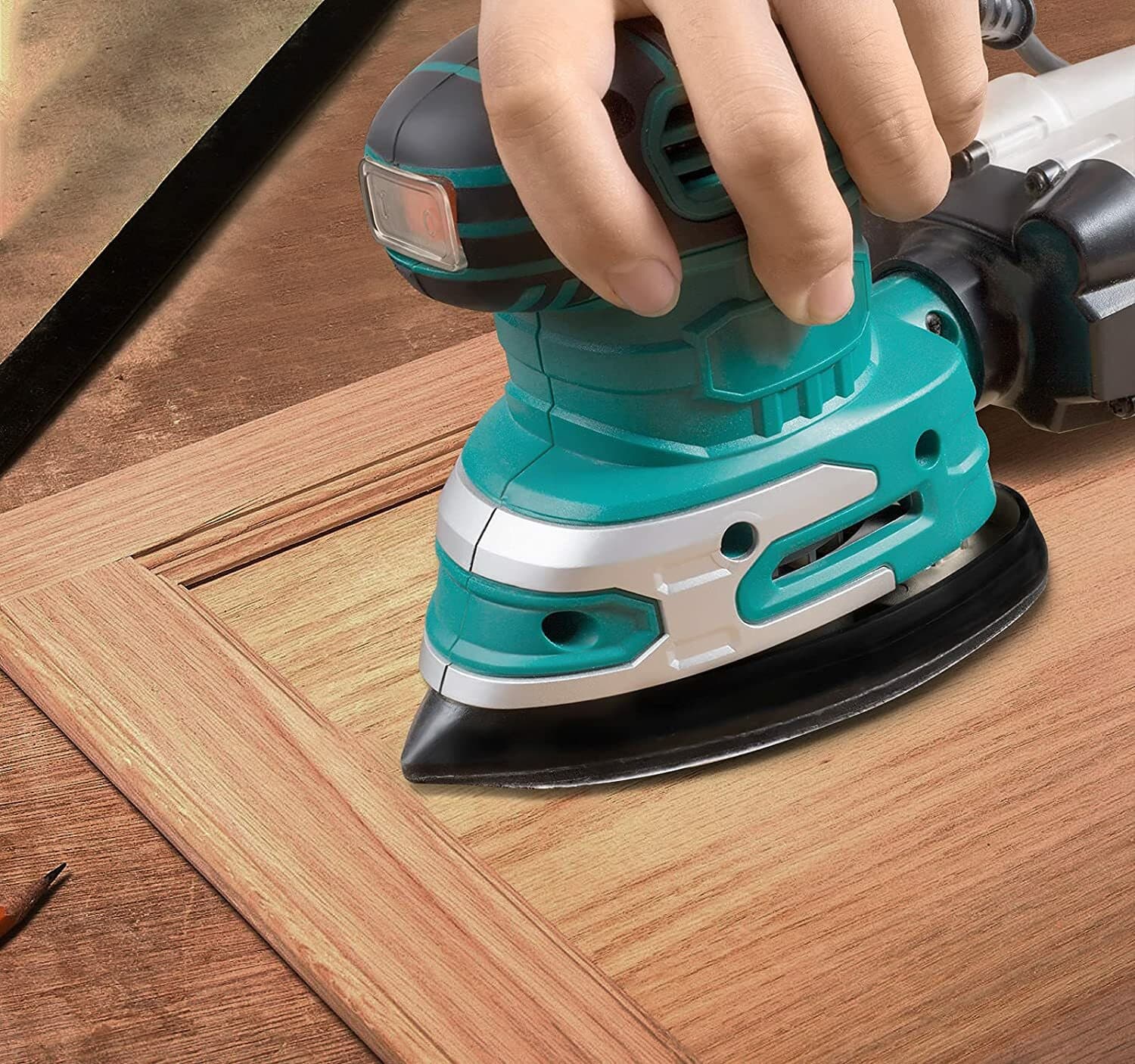 60PCS Mouse Detail Sander Sandpaper Hook Loop Sanding Pads Sheets P60-240 6