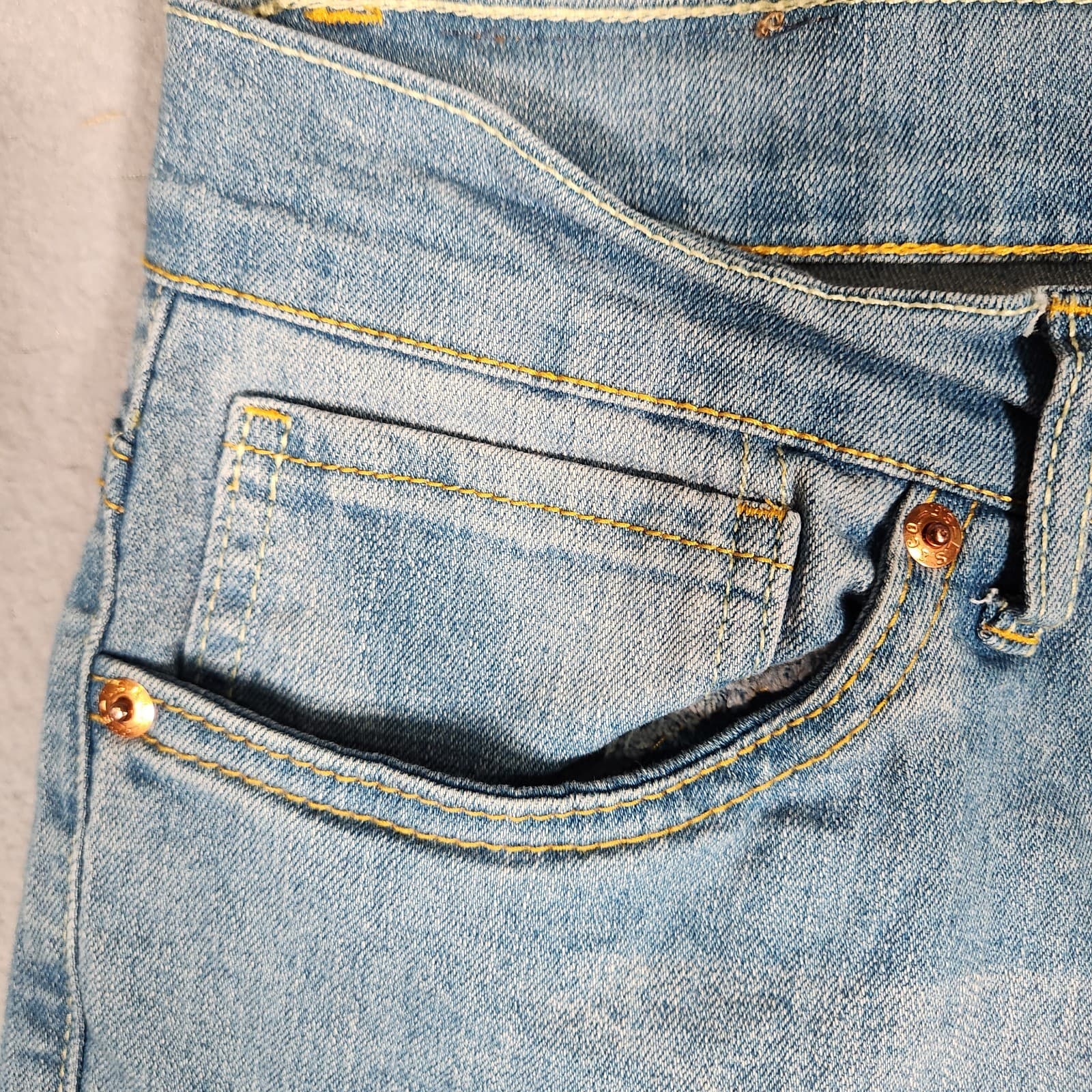 Levis 511 Jeans Youth Boys 18 Regular 29x29 Blue Slim Light Wash Denim Stretch 2