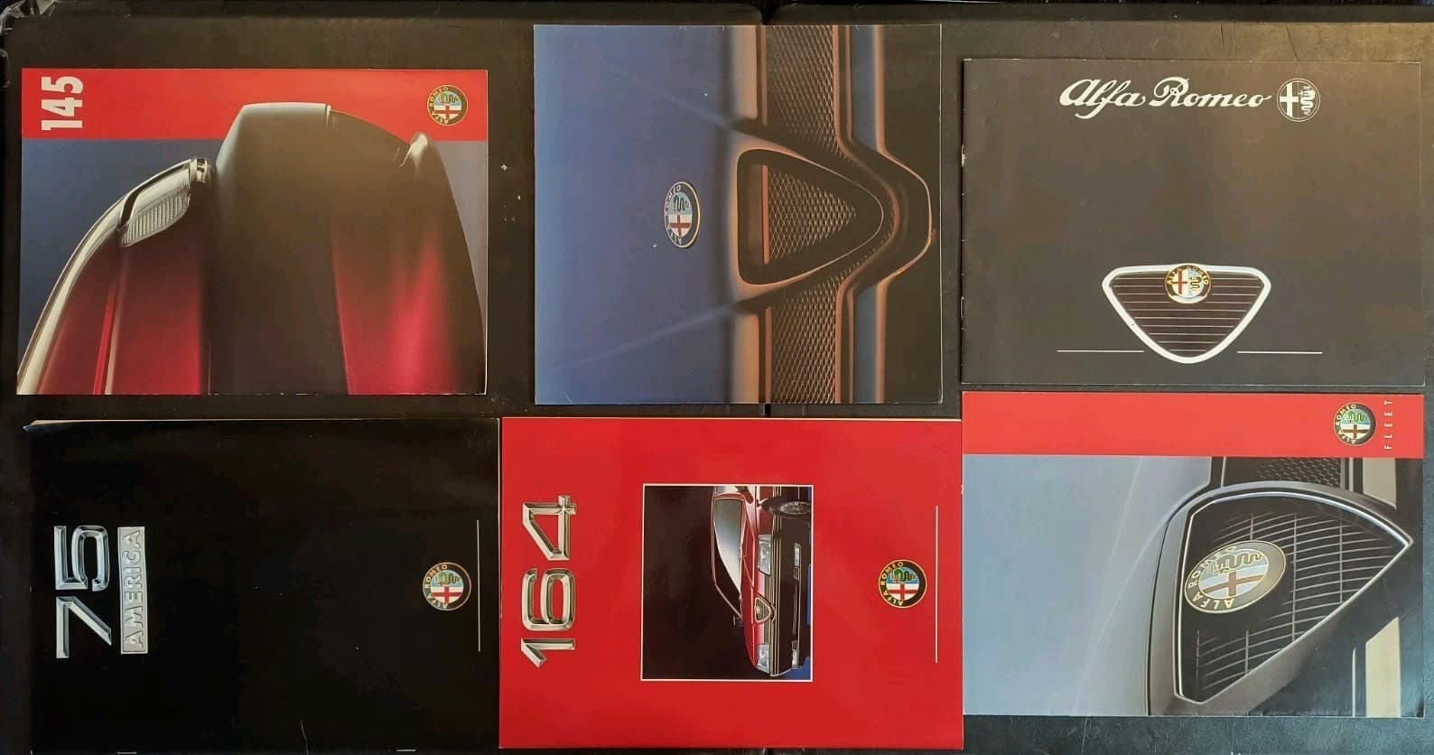 Original Alfa Romeo Press Kit Sales Brochure Print Ad Lot Photo Specs Italy 164  2