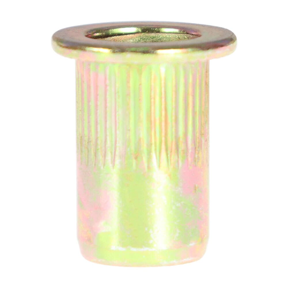 100 Pcs M6 Metric Carbon Steel Rivet Nut Flat Head Threaded Insert Nutsert US 6