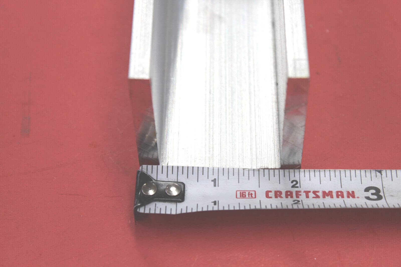 2" x 2" x 1/4" Wall 6061 T6 ALUMINUM CHANNEL 46" long Mill Stock Cut New