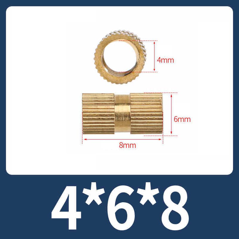 Brass Knurl Insert Nut Through Hole Hot Heat Melt Injection Molding I.D:1.4-10mm