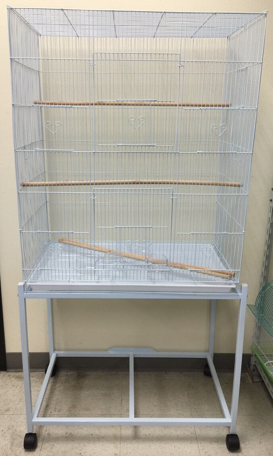 2 Tier Rolling Stand For 30" x 18" x 18" Aviary Bird Flight Cage   2