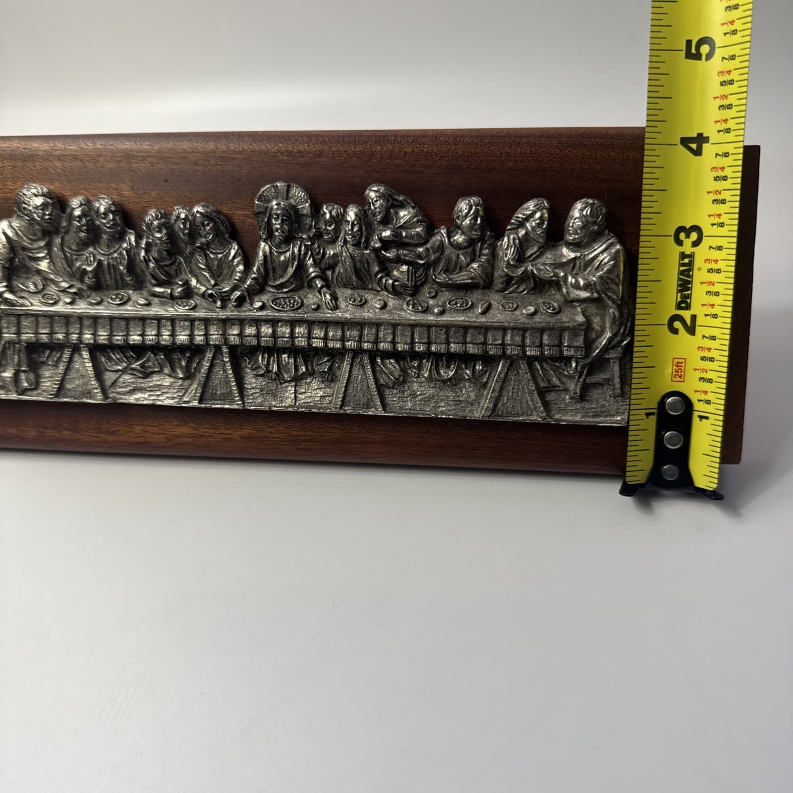 The Last Supper Metal & Hardwood Jesus Religious Art Decor Plaque Banando 6