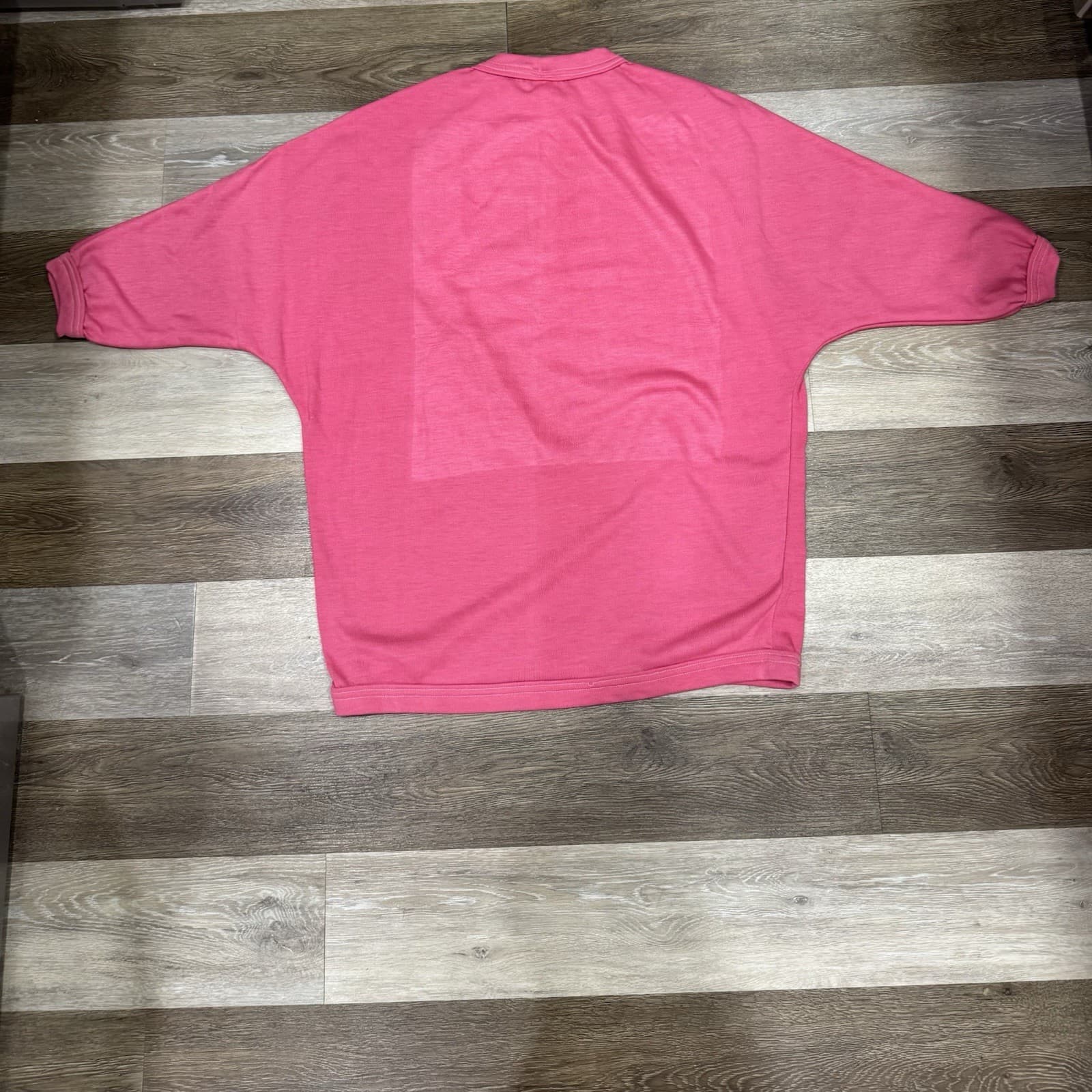 Rare Vtg It’s A Dickenson Top Women’s OSFA Pink Eagle Batwing Sleeves VGC! 3