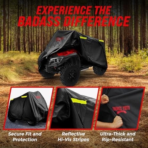  ATV Covers Waterproof Outdoor Heavy Duty, Rip ATV-LARGE 95" LONG Zippered 4