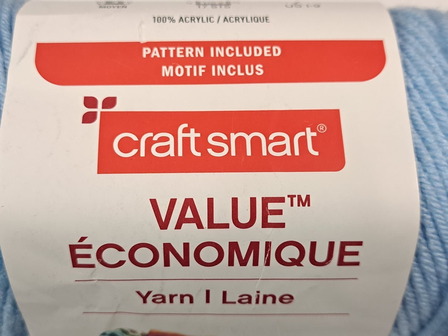 Craft Smart Value Crochet Thread 100% Acrylic Light Blue VS105 354 yd Ball 3