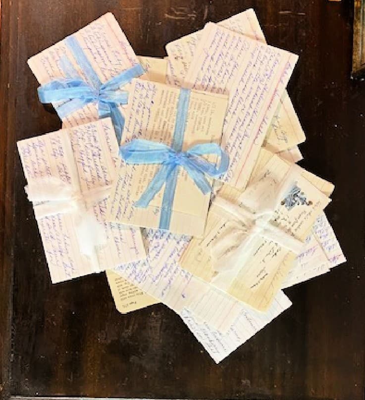 20 vintage handwritten recipe cards. Paper ephemera. Scrapbook. 1970s Free Ship