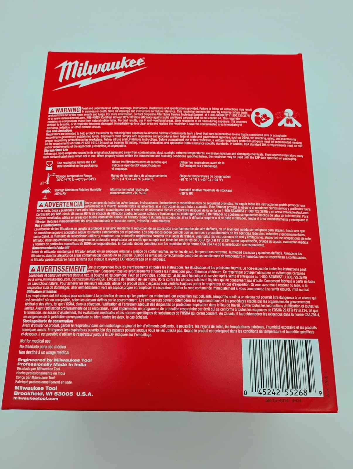 Milwaukee N95 Professional Multi-Purpose  Respirator (10-Pack) 5
