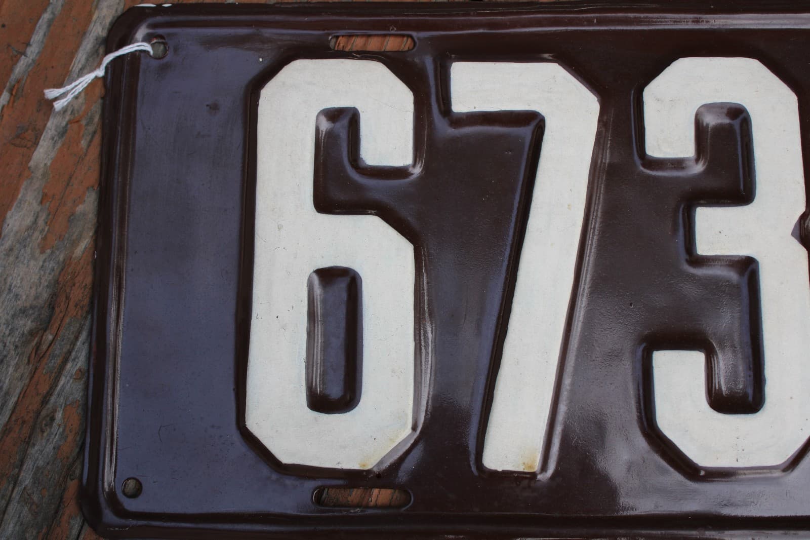 1918 Idaho License Plate - repaint, #6738 2