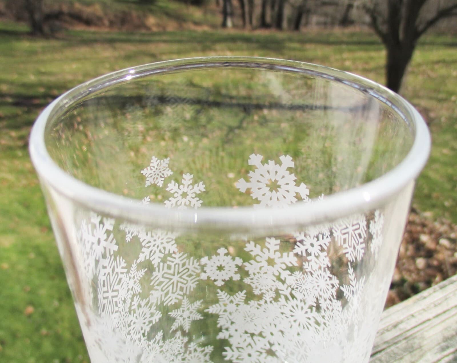 Jack Daniels Old No. 7 Whiskey Snowflake 6" Highball Collins Cocktail Glass 6