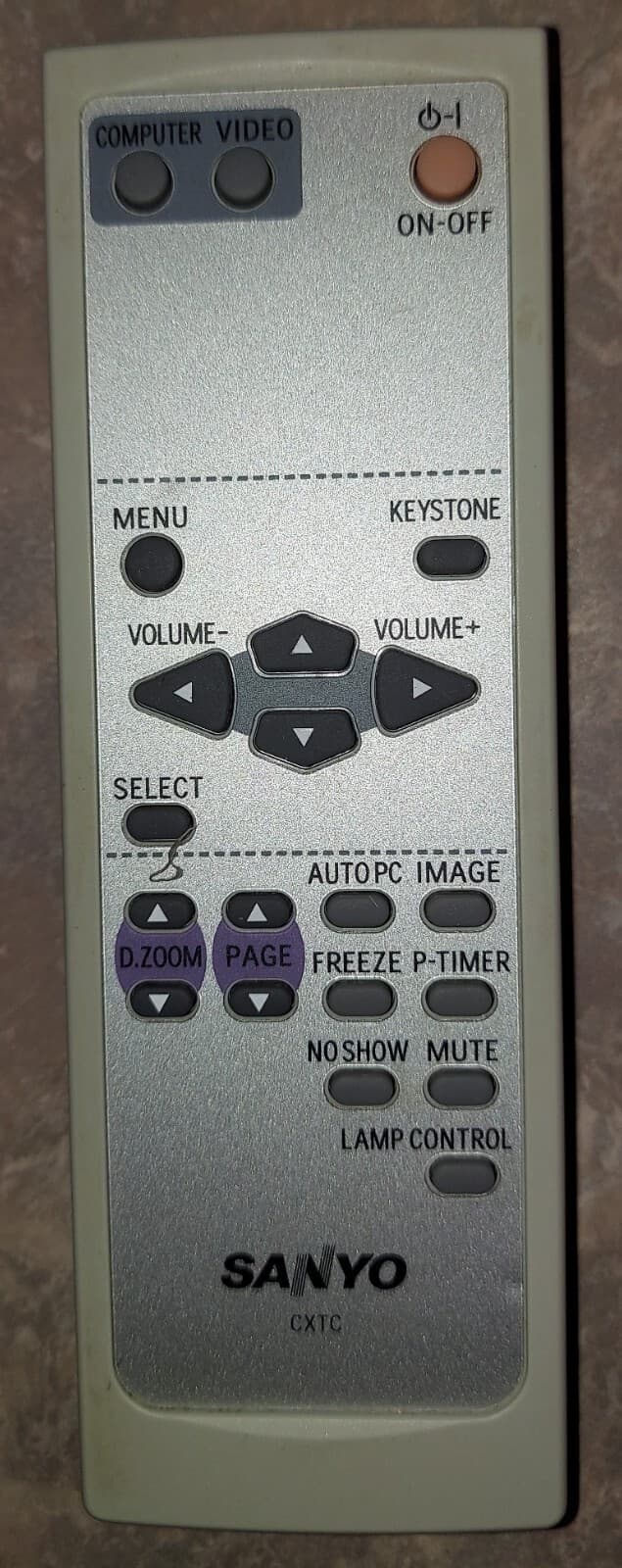 Genuine OEM SANYO CXTC Projector Remote For PLC-XU73 PLC-XU70 PLC-SU70 Tested