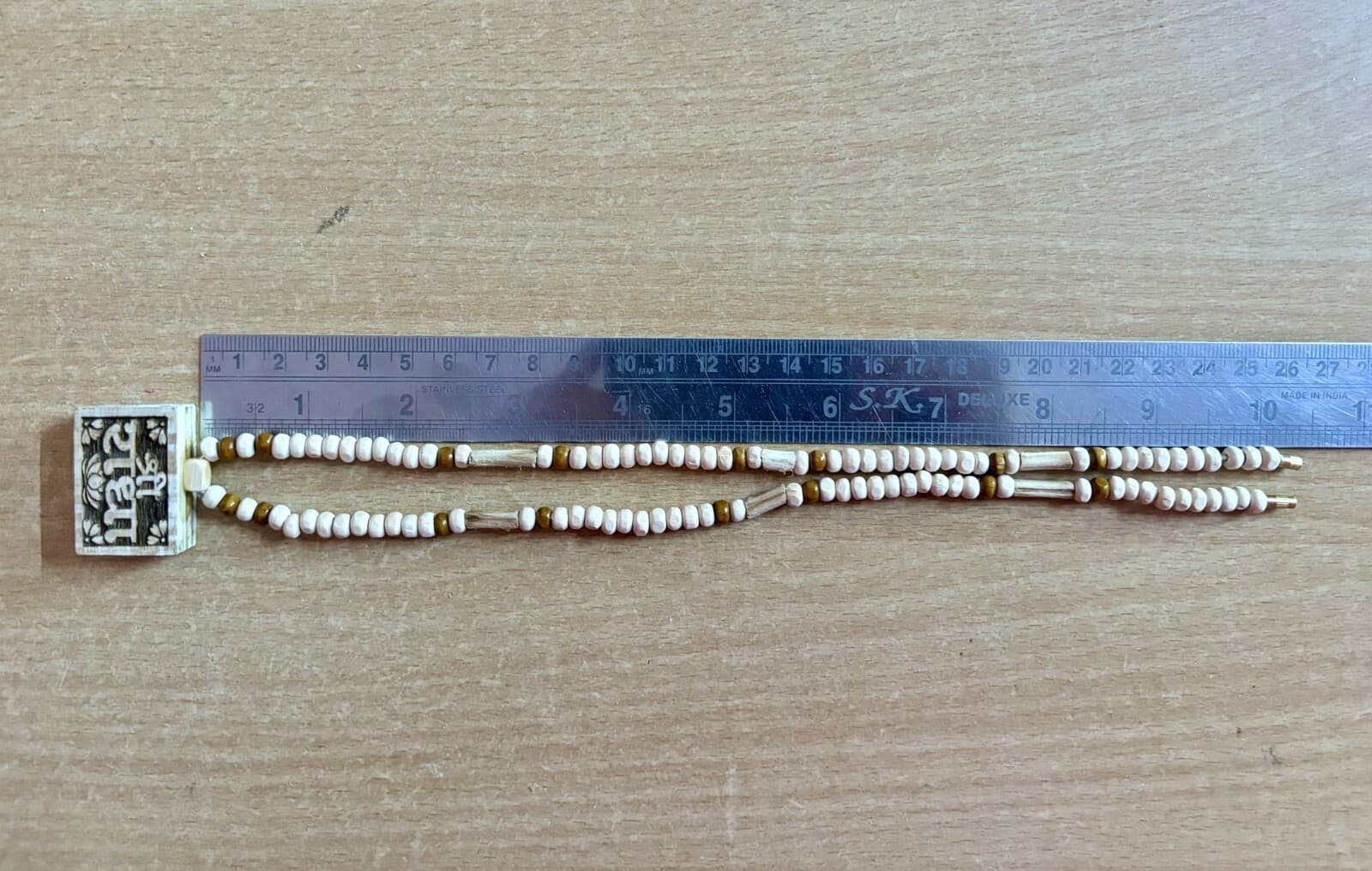 20 " Carved Radha Pendant TULSI TULASI VAISHNAV ISKCON Mala Kanthi Yoga Prayer 5