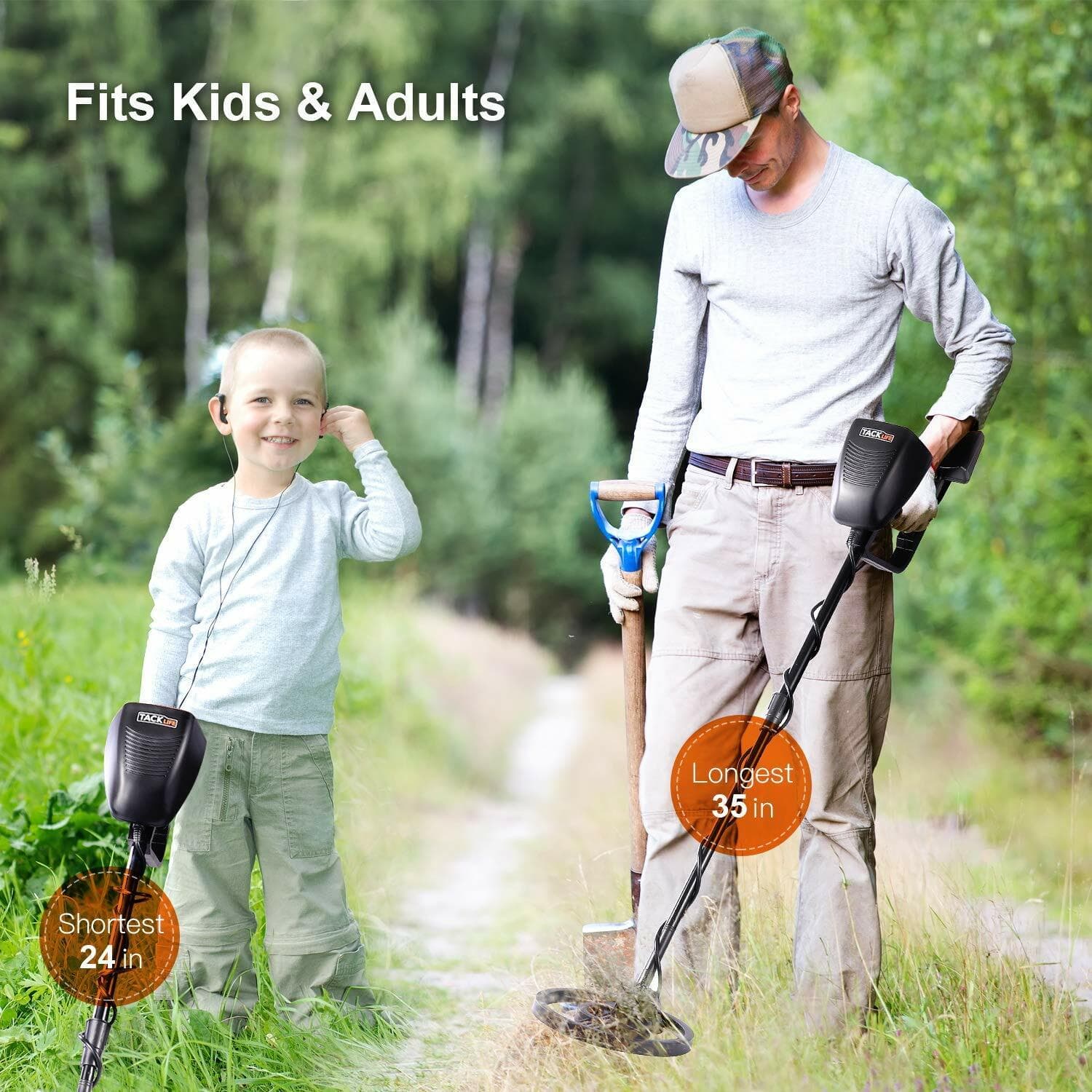 Metal Detector, 3 Modes Adjustable Waterproof Detectors (24"-45") with Larger Ba 4