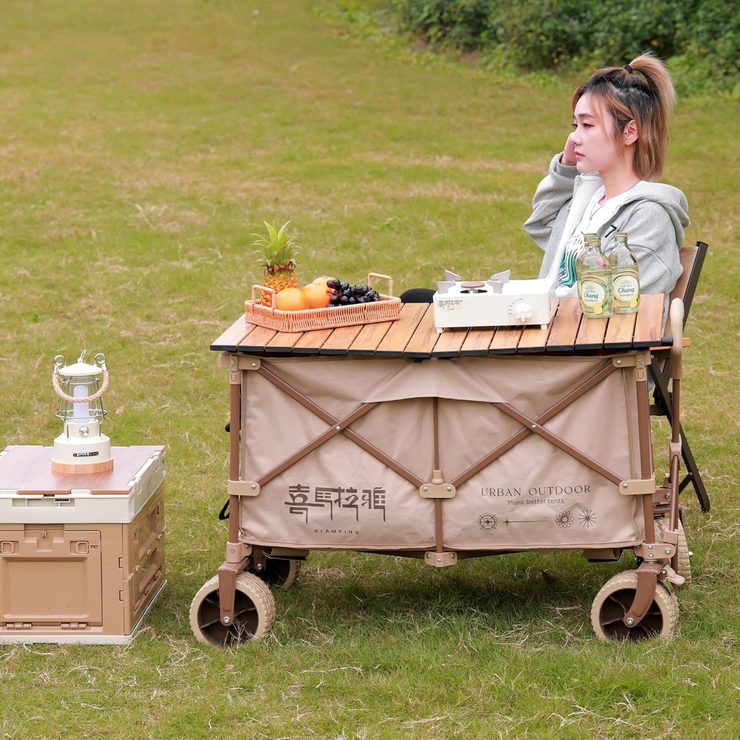 Aluminum Alloy Steel Collapsible Board Desktop Folding Table for Garden Cart 6