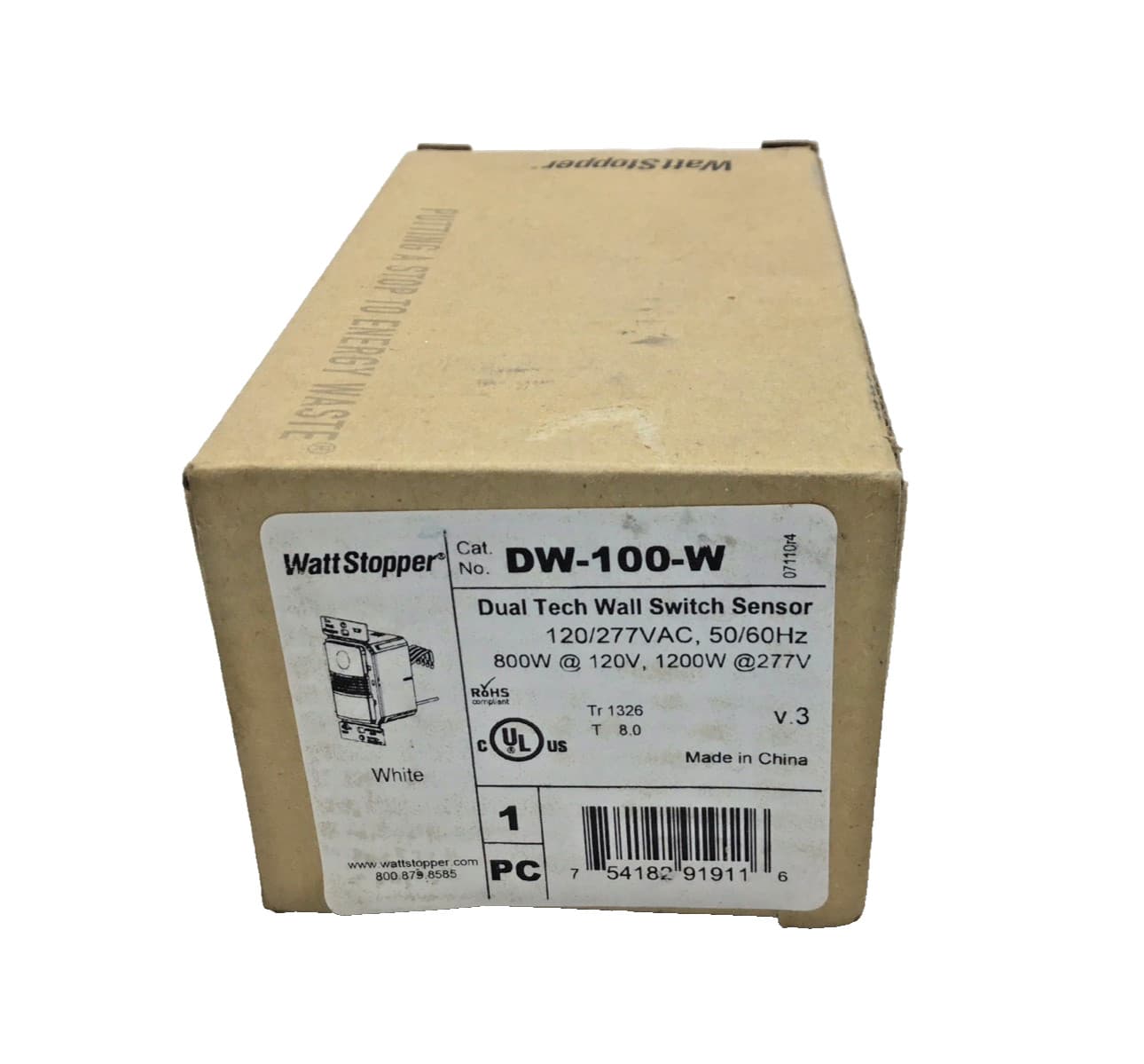 WattStopper DW-100-W Wall Switch Occupancy Sensor (White)