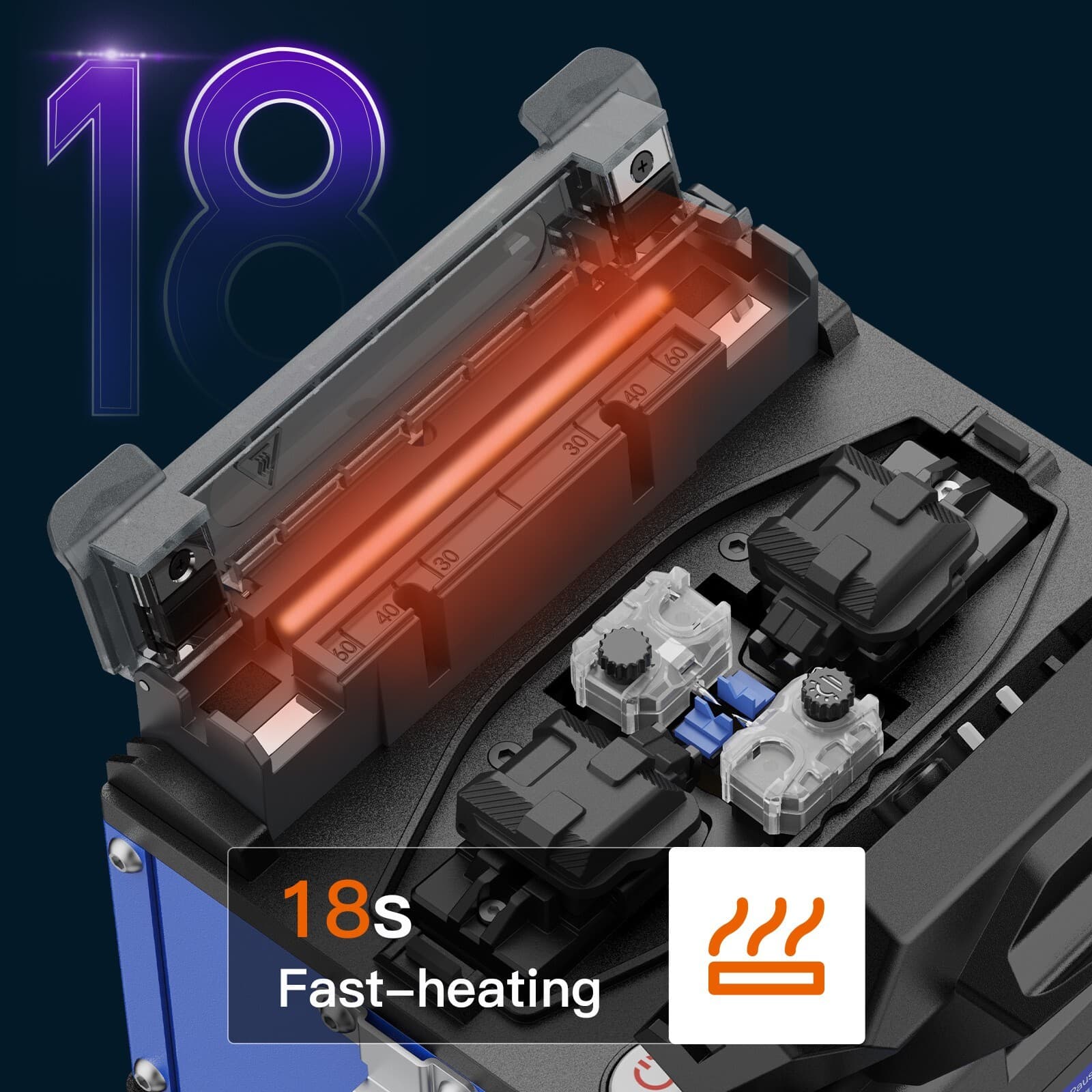 OrienTek FTTx T49 Fusion Splicer , Handheld Welding Machine with Stripper Tools 6