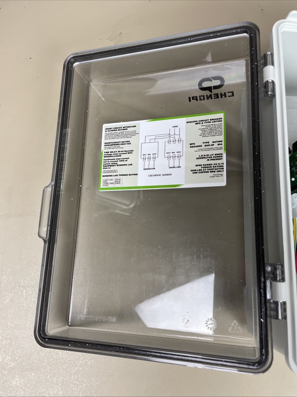 50 Amp 110V Automatic Transfer Switch    – RV/Generator Relay w/ 70A Neutral 4